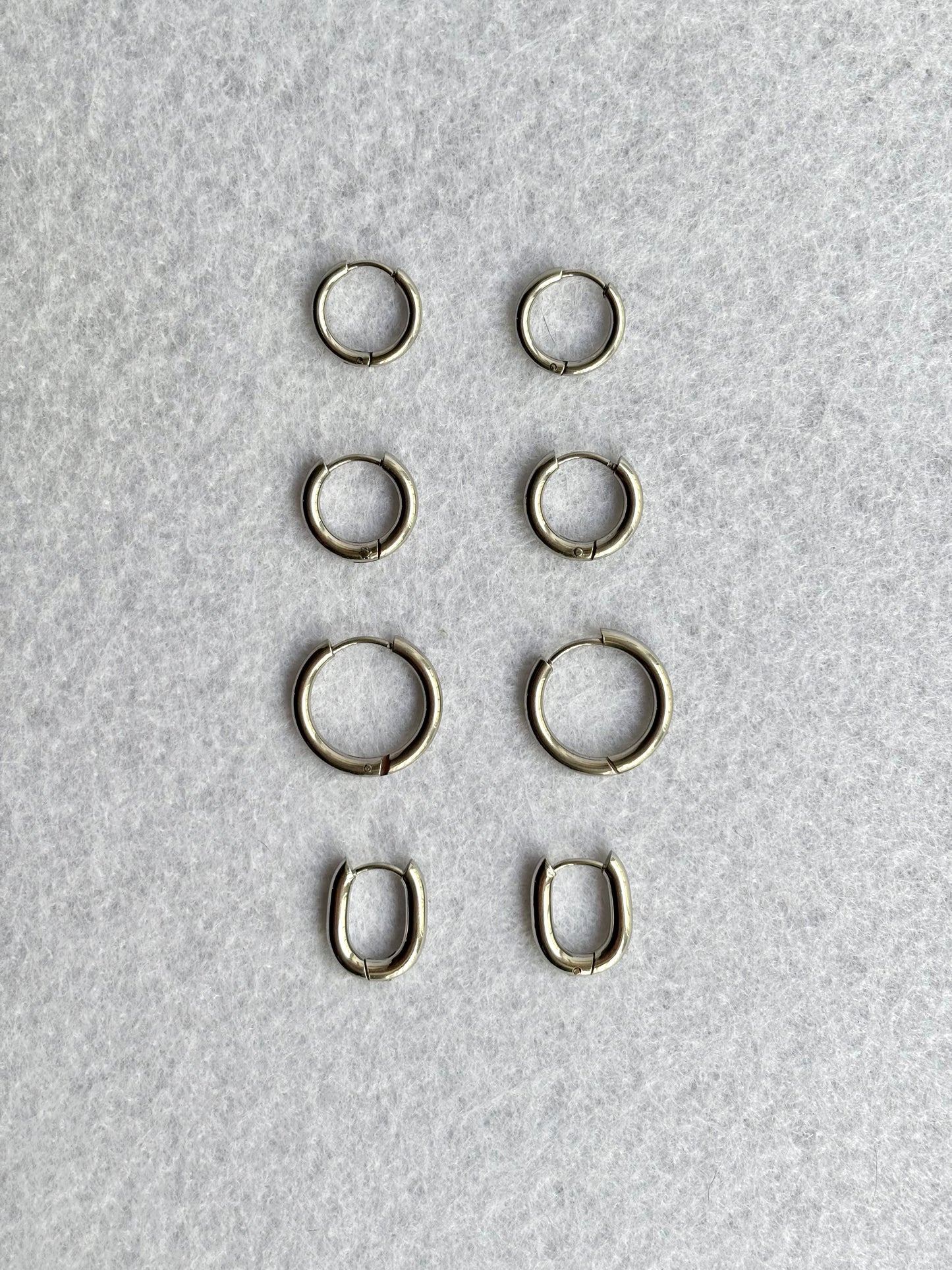 Hoops (without charms) Silver