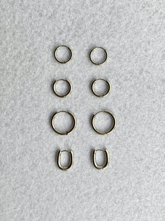 Hoops (without charms) Silver