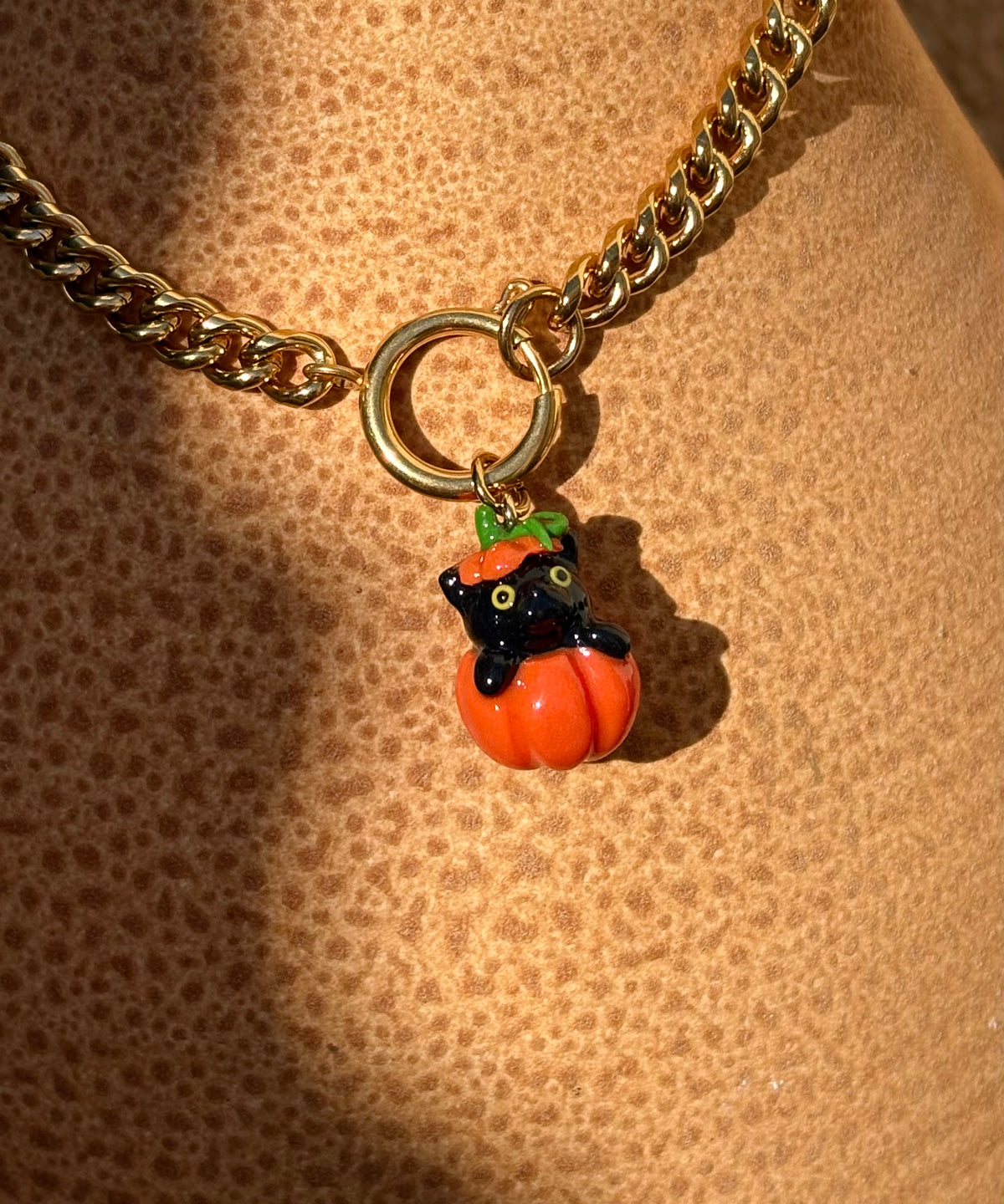 Pumpkin Kitty Charm