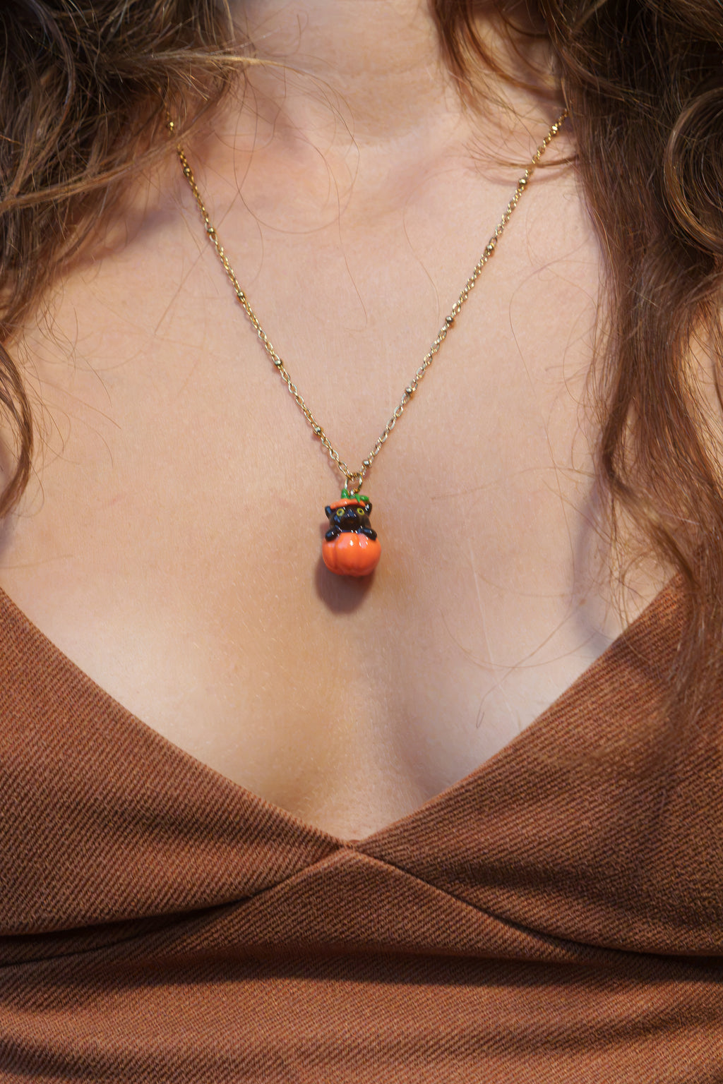 Pumpkin Kitty Charm