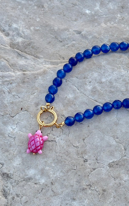 Pink Disco Turtle Charm