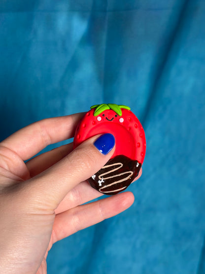 Chocolate Strawberry Worry Stone