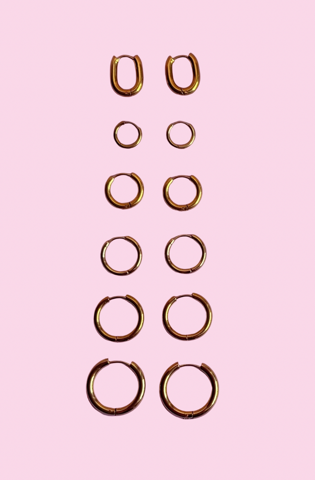 Hoops (without charms) Gold