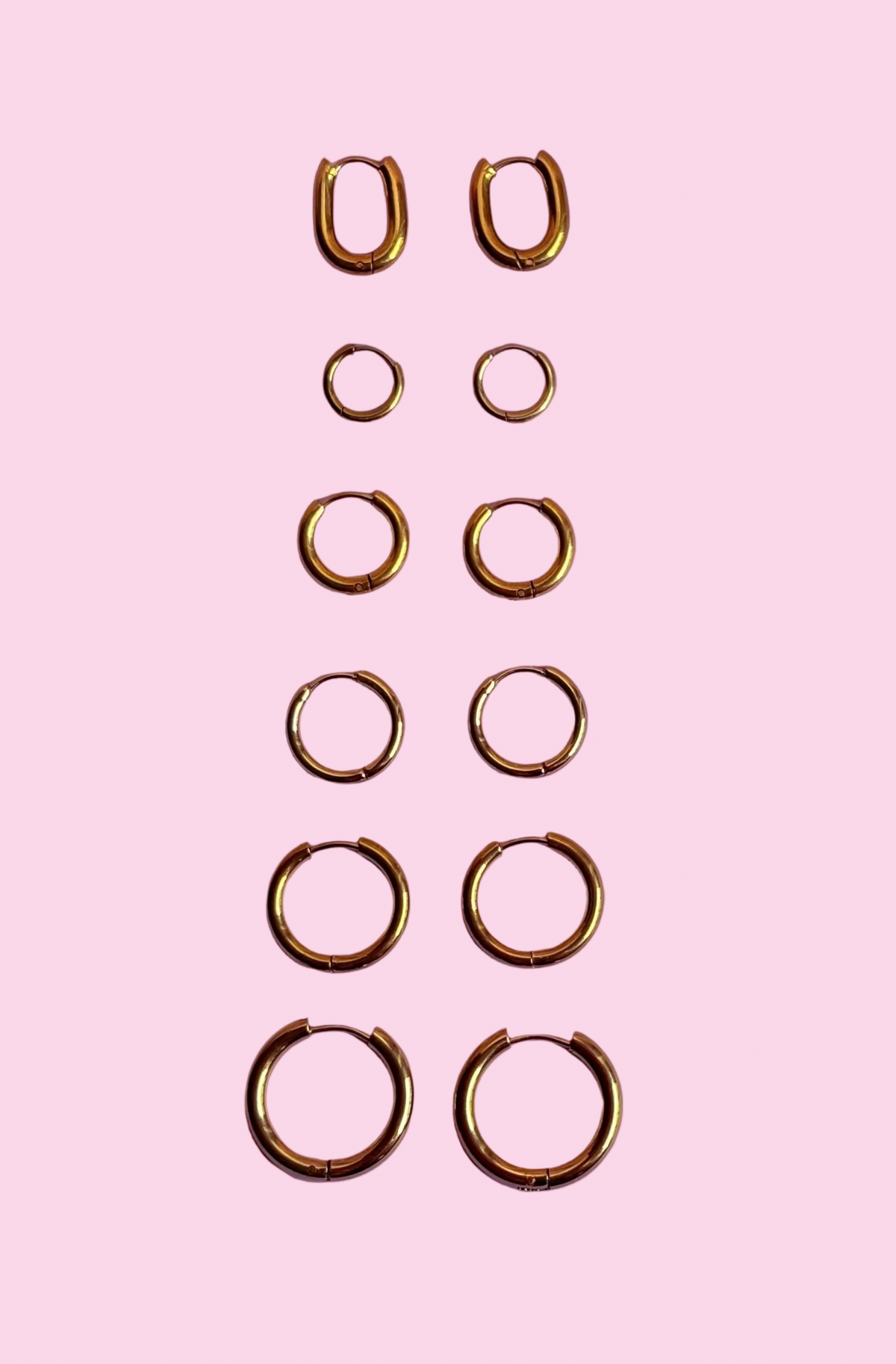 Hoops (without charms) Gold