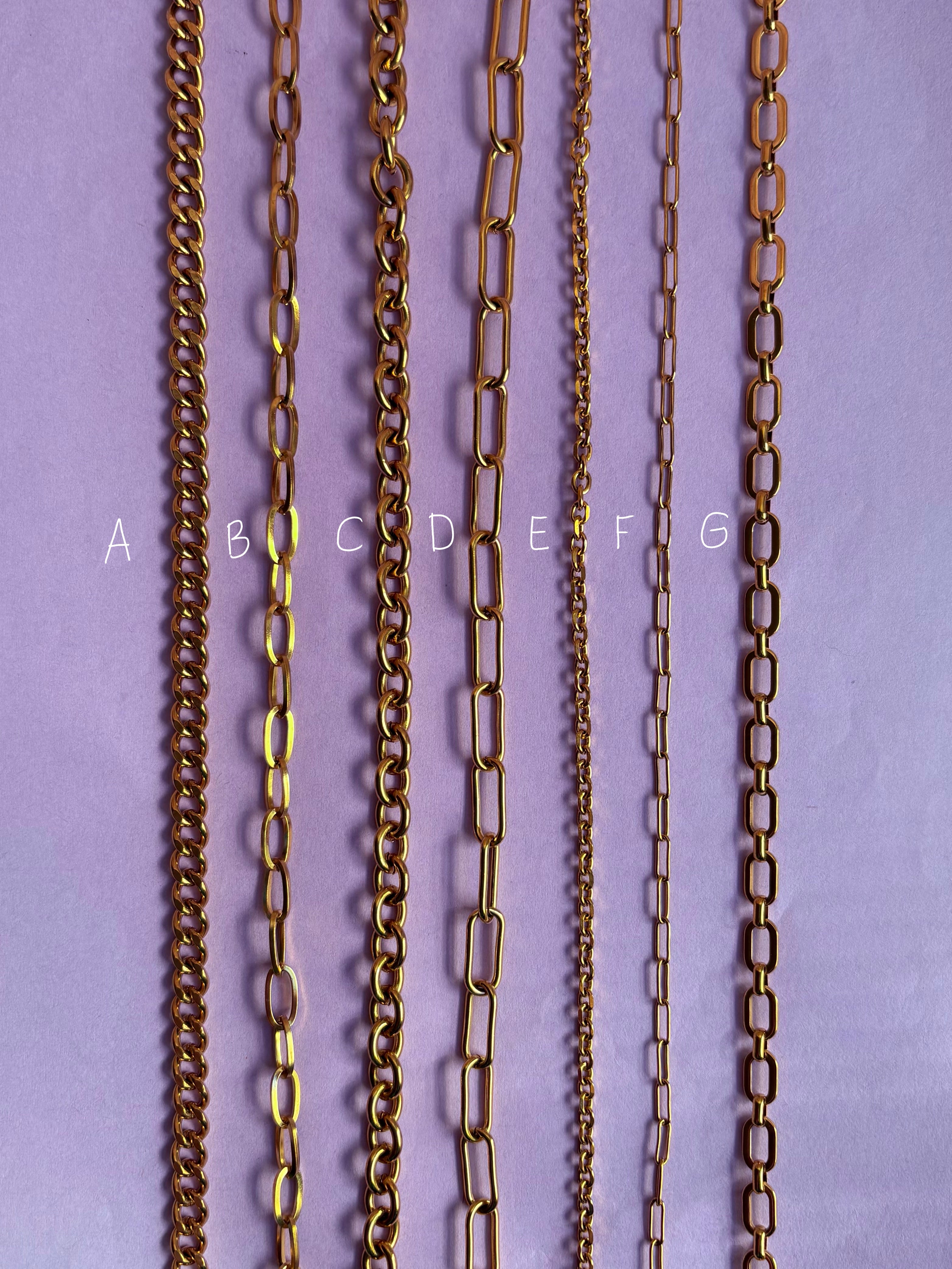Chain Necklace (for charms) Gold