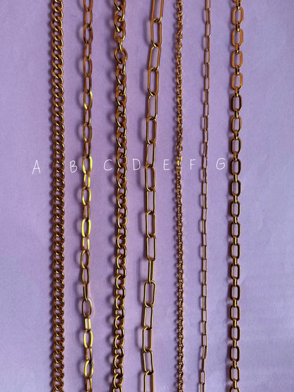 Chain Necklace (for charms) Gold