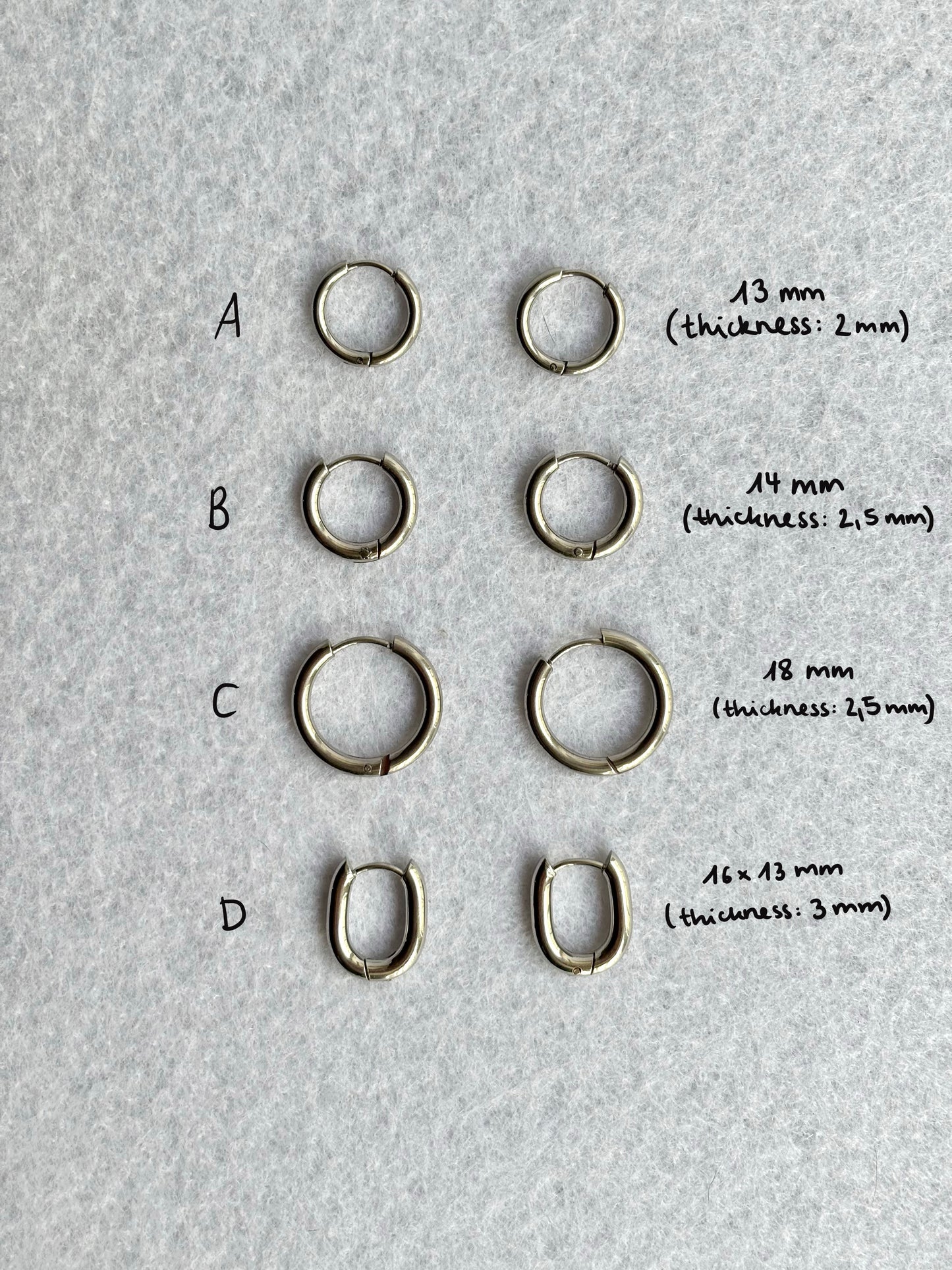 Hoops (without charms) Silver